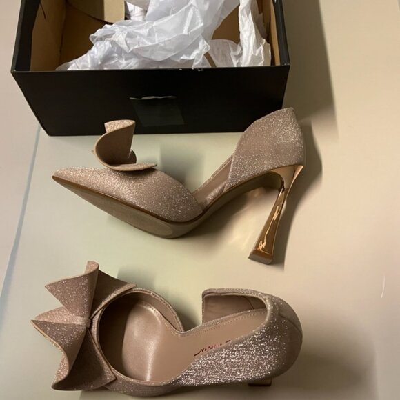 Betsy Johnson Nobble Heels Champagne 9.5 - Picture 8 of 14